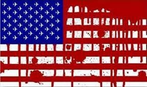 Bandera USA sangrienta